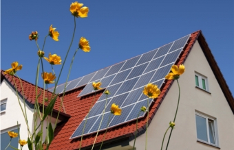 solceller på villatak