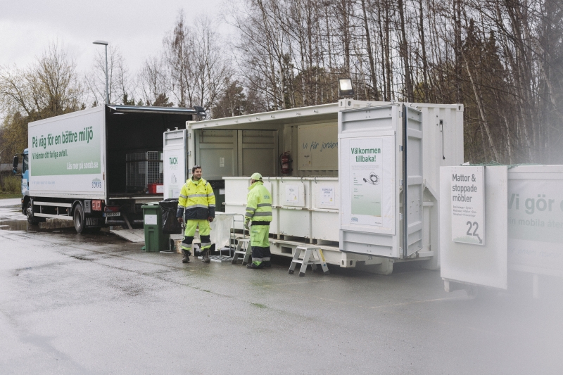 Mobil återvinning ökar insamling av farligt avfall