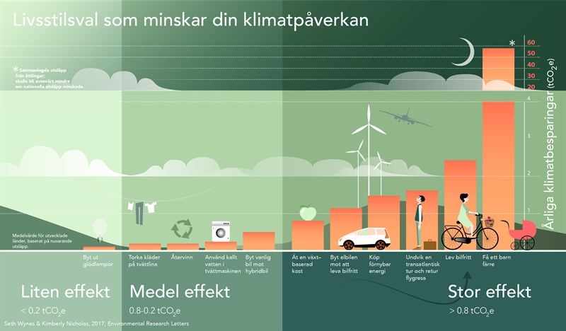 Fyra viktiga livsstilsval för din klimatpåverkan