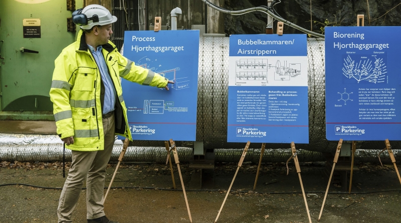 Norra Djurgårdsstaden saneras med urtidsbakterier – blir ett berg fritt från oljerester