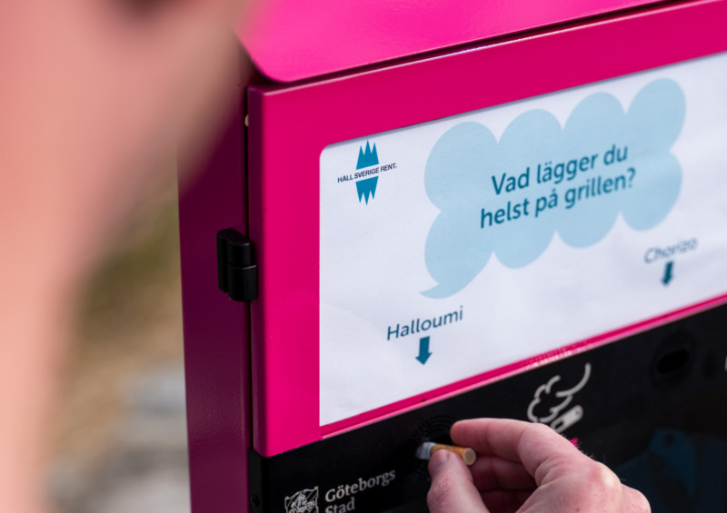 Nudging minskar nedskräpningen med cigarettfimpar i Göteborg